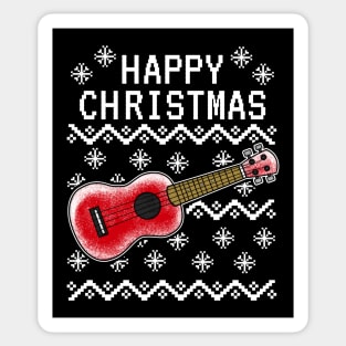 Ukulele Ugly Christmas Ukulelist Musician Xmas 2022 Sticker